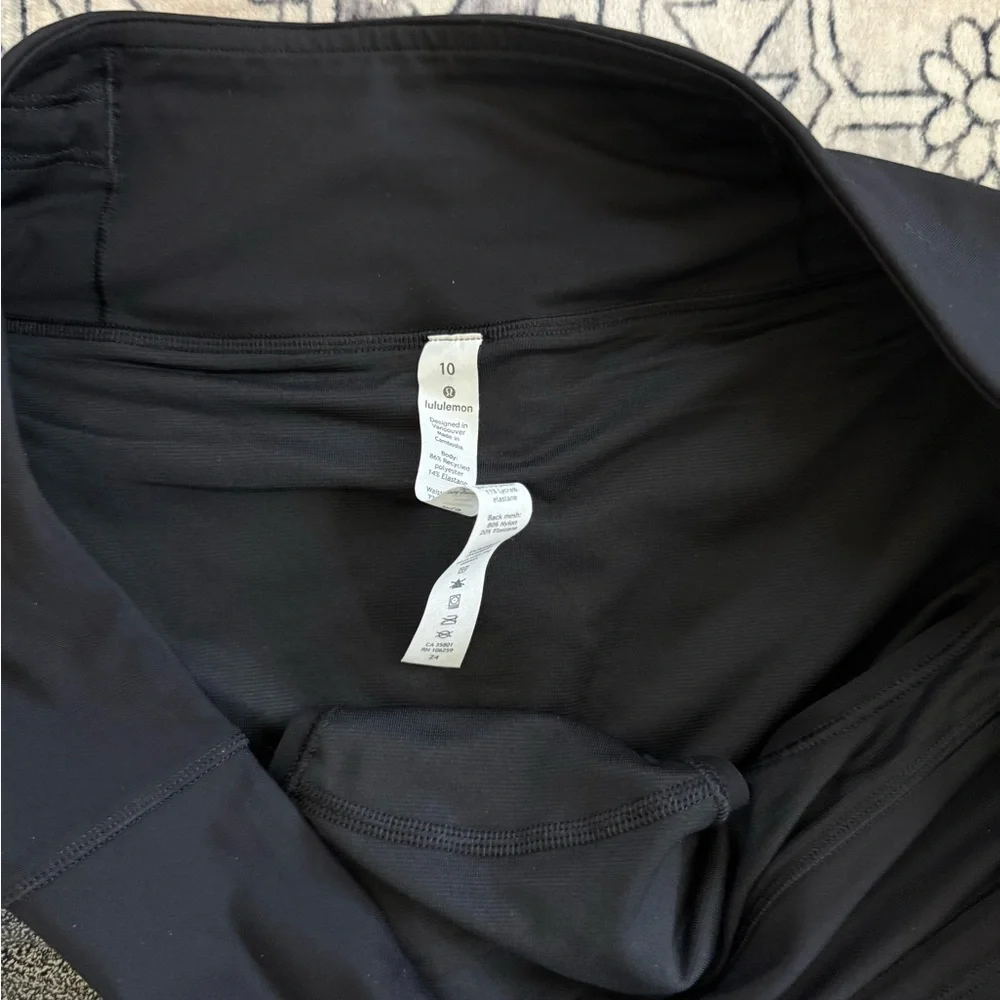 lululemon athletica Black and Silver Metallic Athletic Shorts